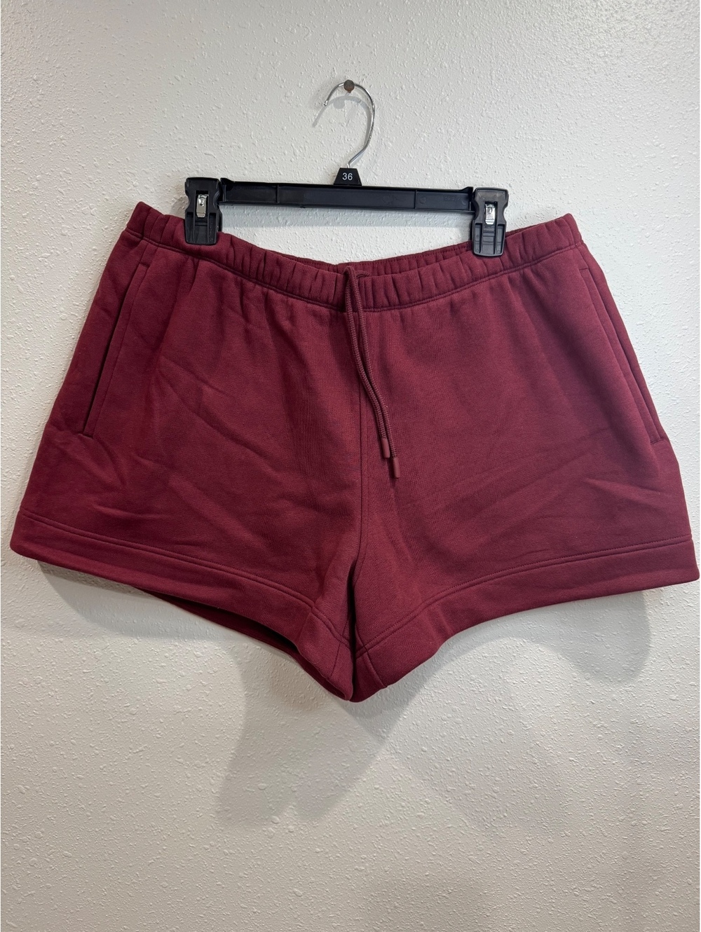 Lululemon Steady State SuperLoft Shorts 3.5” Burgundy Bay Size Large